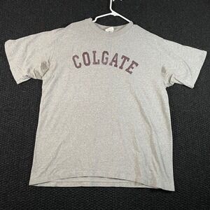 Vintage Colgate Gray Short Sleeve T-Shirt The‎ Cotton Exchange Men's Size XL